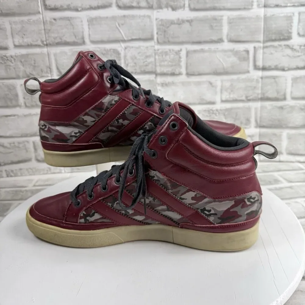 Adidas Top Court Adidas Top Court Hi-Big Stripes Cardinal Red Men's Size 12